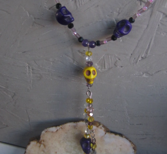 skull necklace howlite skull dangle necklace picture