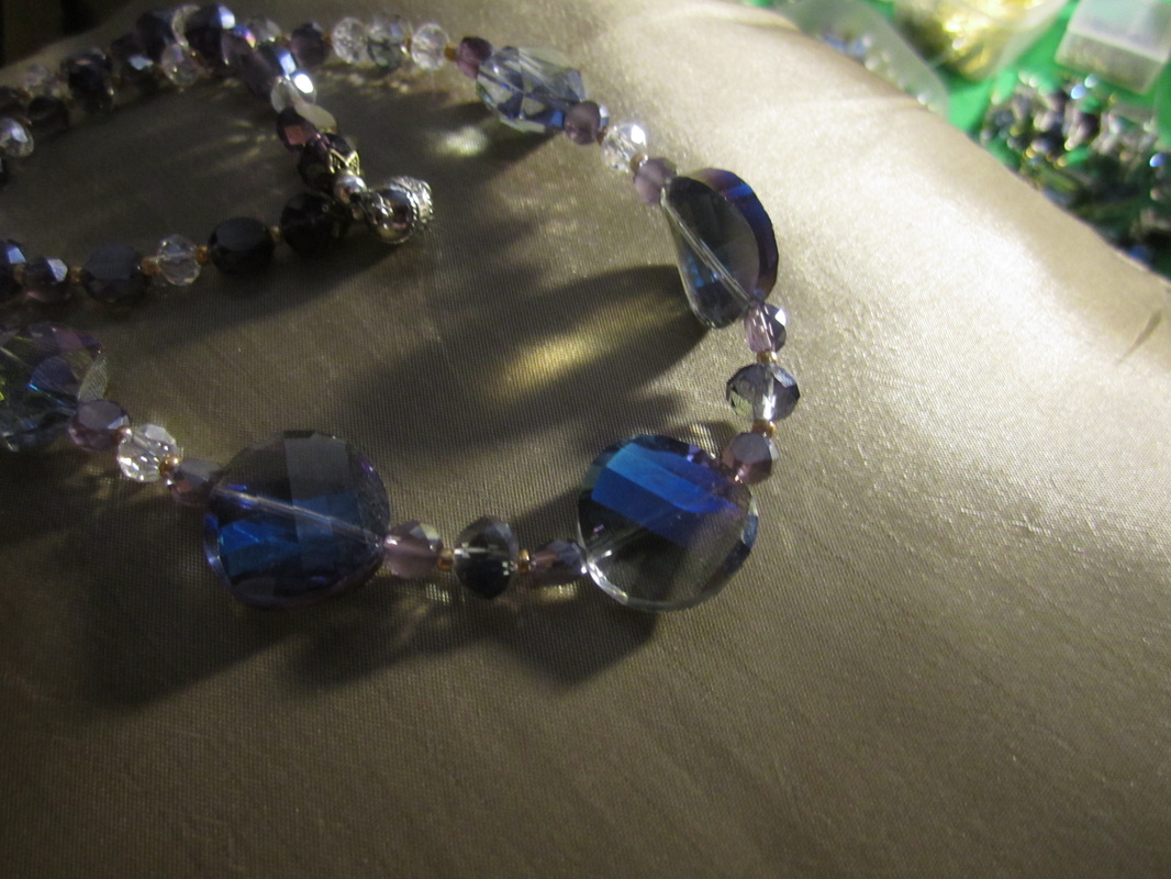 handmade cut crystal necklace picture