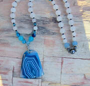 striped agate necklace Picture