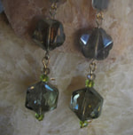 Cut crystal earrings picture