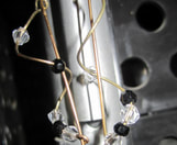 Swirley Q crystal earrings picture