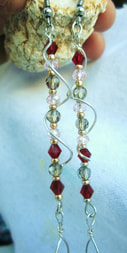 Swirley Q long dangle earrings picture