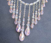 delicate baby pink crystal choker Picture